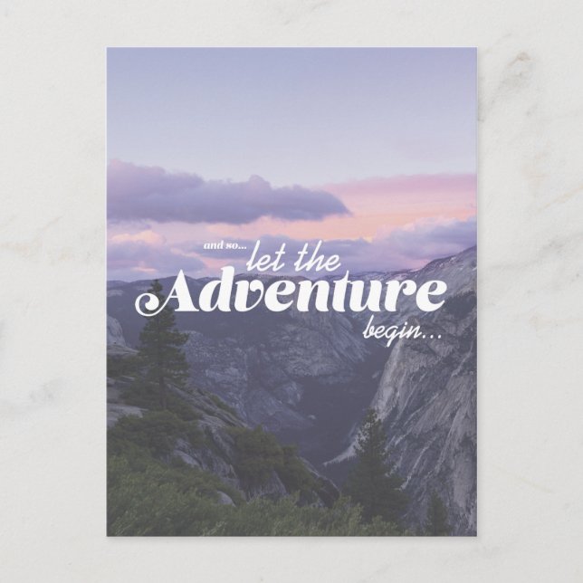 Carte Postale et donc... laissez l'aventure commencer (Devant)