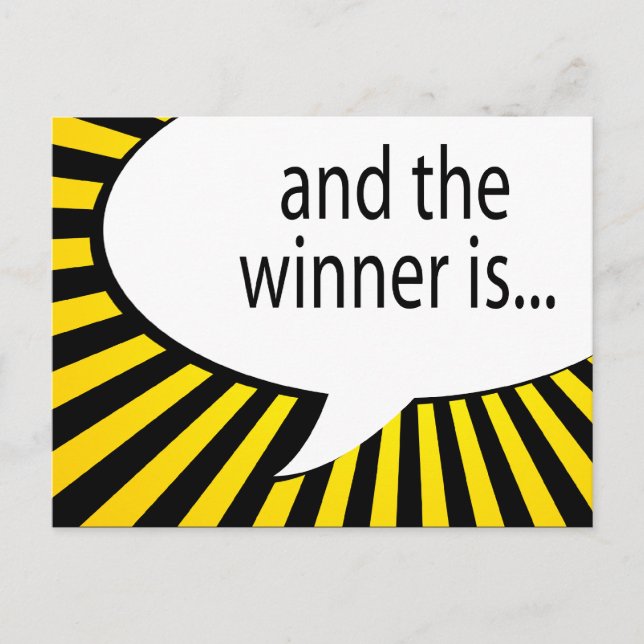 Carte Postale et le gagnant est ! bulle de la bande dessinée (Devant)