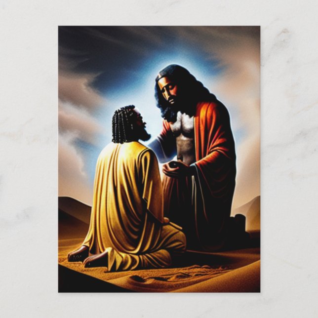 Carte Postale Et Puis Il Y A L'Homme Black Christian Postcard (Devant)