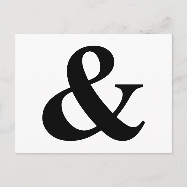 Carte Postale & Et Signe Esperluette Logogramme Symbole Icône Ra (Devant)