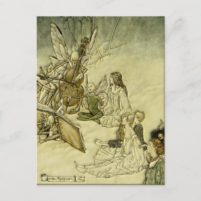 Carte Postale Et une chanson de fée - Arthur Rackham (Devant)