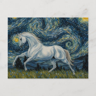 Carte Postale Étalon gris dans La Nuit étoilée