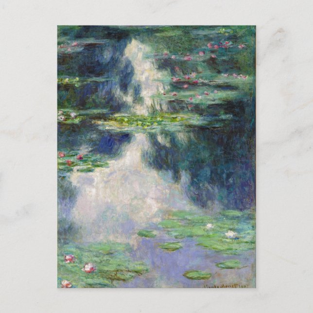 Carte Postale Étang avec nappes d'eau Monet Art (Devant)