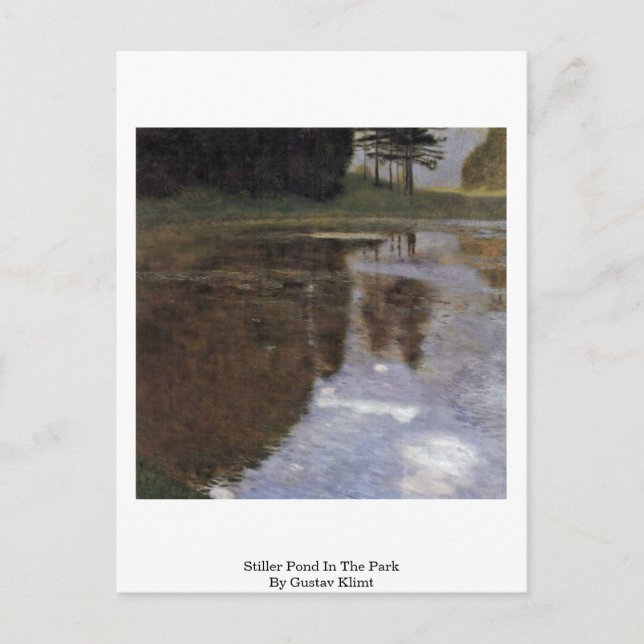 Carte Postale Étang Stiller Dans Le Parc Par Gustav Klimt (Devant)