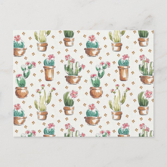 Carte Postale Étape de fleur du désert | Blossom Motif (Devant)