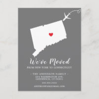 Carte postale État de déplacement CONNECTICUT