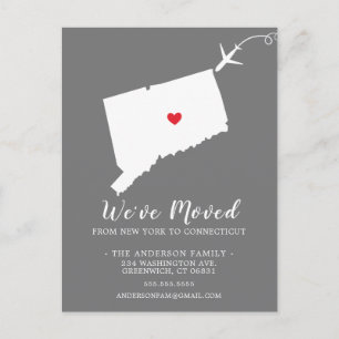 Carte postale État de déplacement CONNECTICUT