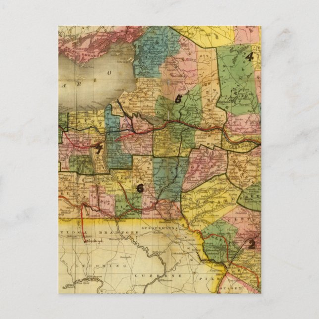 Carte Postale État de New York par DH Burr (Devant)