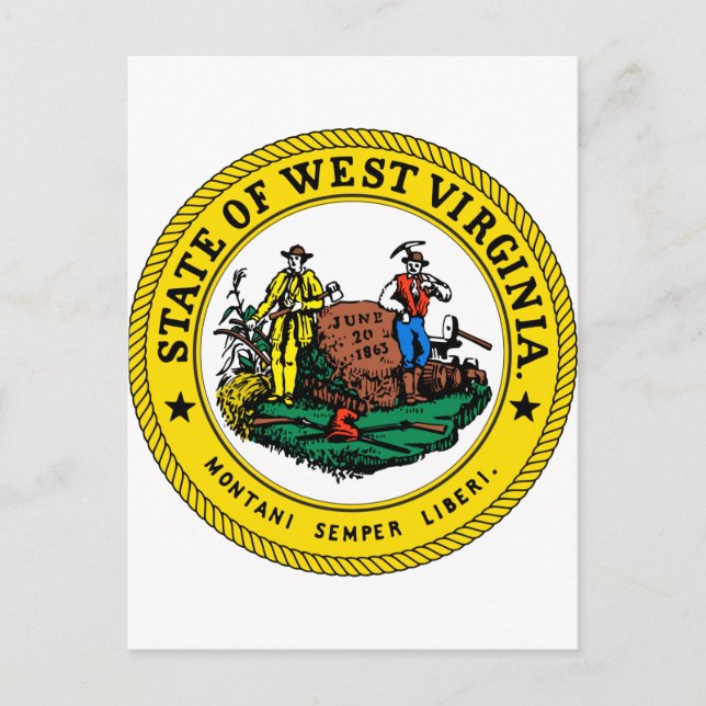 Carte Postale État de Virginie, États-Unis (Devant)
