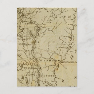 Carte Postale État du Vermont dessiné et gravé