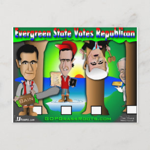 Carte Postale État toujours vert GOP