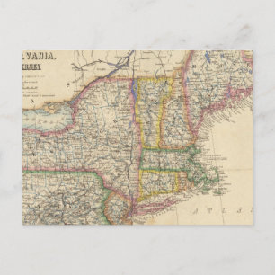 Carte Postale États du Maine, New Hampshire, Vermont