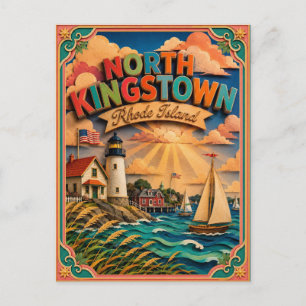 Carte Postale États PopCut North Kingstown Rhode Island Art