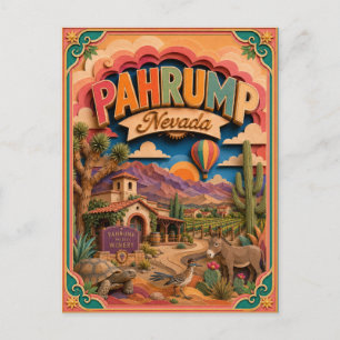 Carte Postale États PopCut Pahrump Nevada Art en Papier