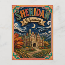 États PopCut Sheridan Wyoming Art Papier