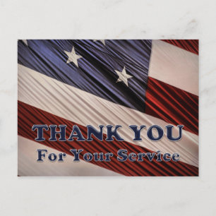 Carte Postale États-Unis Anciens combattants patriotique drapeau