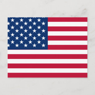 Carte Postale États-Unis Drapeau américain étoiles et rayures