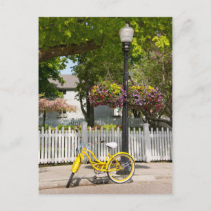Carte Postale États-Unis, Michigan, Mackinac Island. Vélo jaune