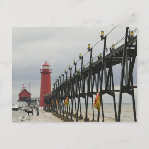 Carte Postale États-Unis, Michigan, rive du lac Michigan, Grand