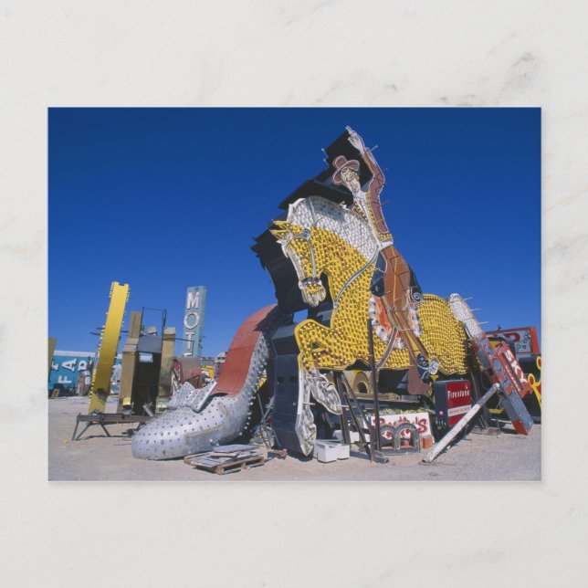 Carte Postale États-Unis, Nevada, Las Vegas, enseignes dans une  (Devant)