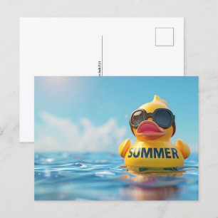 Carte Postale Été, Canard en caoutchouc, Passage