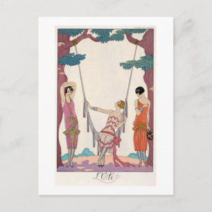 Carte Postale Été, de la Gazette du Bon Ton, 1925