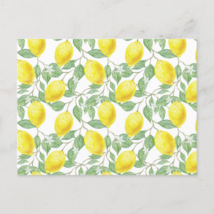 Carte Postale Été jaune citron doux.
