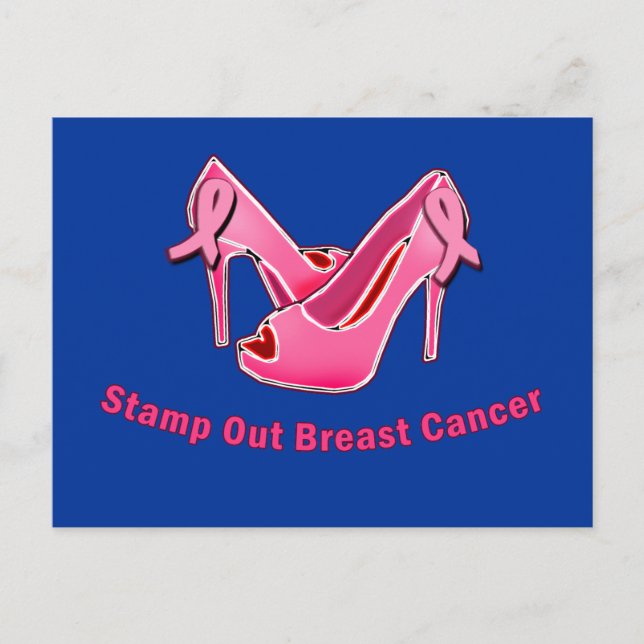 Carte Postale Éteindre le cancer du sein Stilett (Devant)