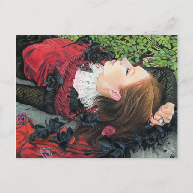 Carte Postale Eternal somnifère conte de fées princesse sombre C (Devant)