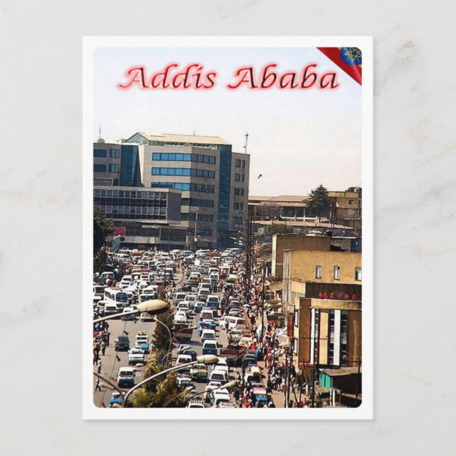 Carte Postale Ethiopie - Addis Abeba - Le Centre Animé - (Devant)