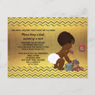 Carte Postale Ethnic Genre Neutre Or Chevron Demande de livre