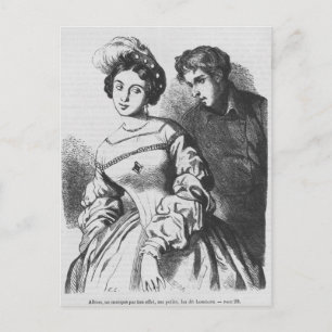 Carte Postale Etienne Lousteau parlant à une actrice