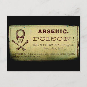 Carte Postale Étiquette Arsenic désorganisé