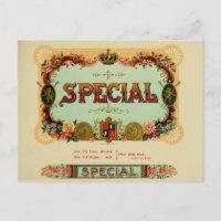 Étiquette de boîte à cigares vintage