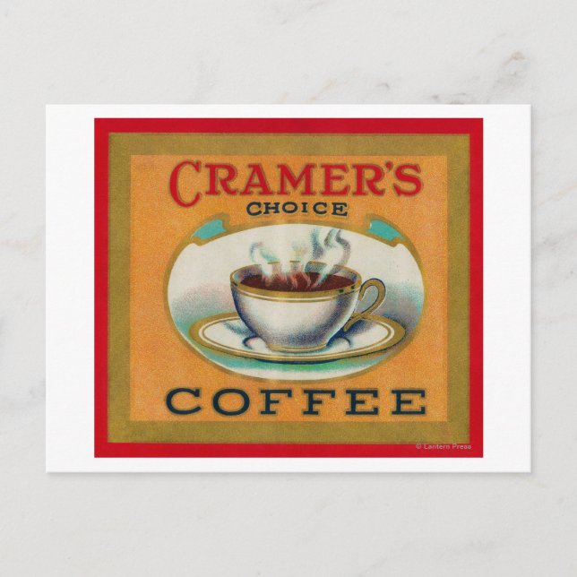 Carte Postale étiquette de café Cramer's Choice (Devant)