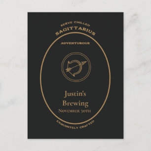 Carte Postale Étiquette de pharmacie personnalisée pour Sagittai