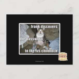 Carte Postale Étiquette TV