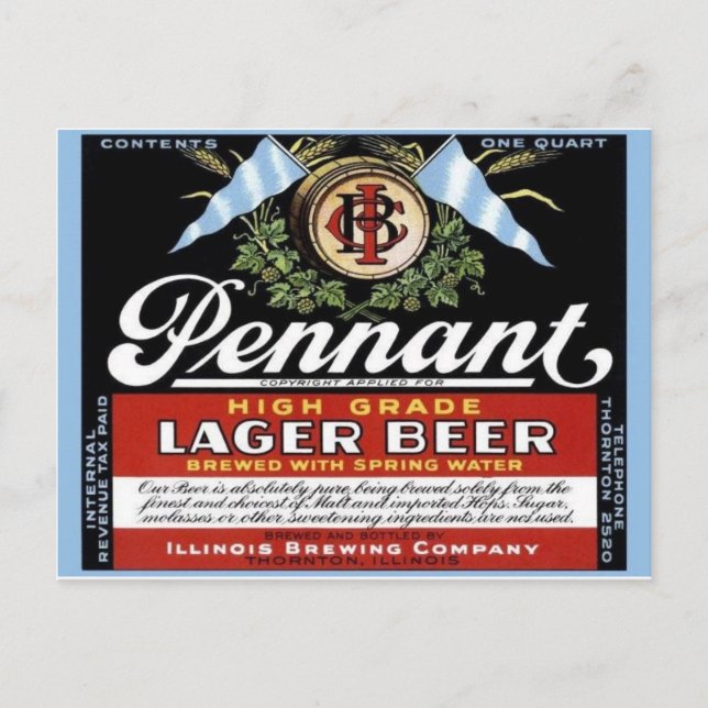 Carte postale Étiquette vintage (Devant)