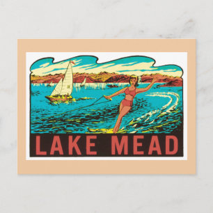 Carte postale Étiquette vintage Lake Mead Nevada N