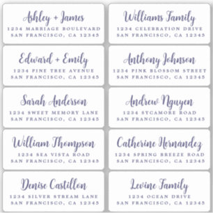 Carte postale Étiquettes de adresse de l'invité Na