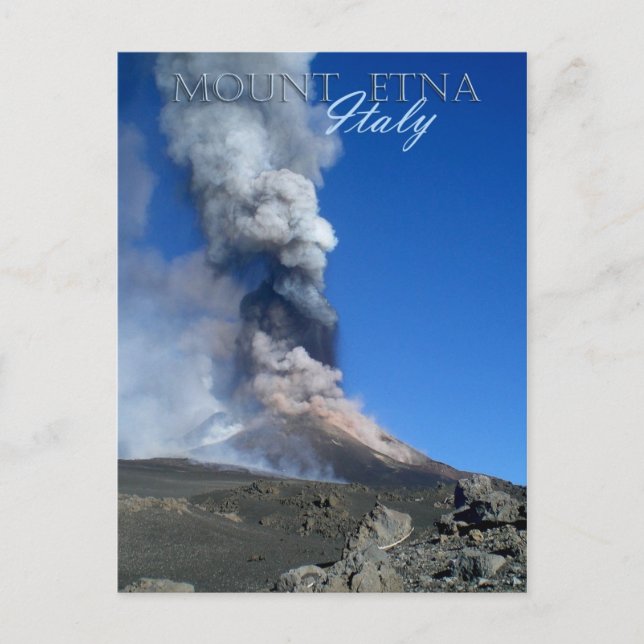 Carte Postale Etna - éruption volcanique (Devant)