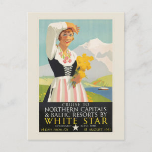 Carte Postale Étoile blanche Poster vintage 1931