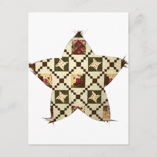 Carte Postale Étoile de quilt (Devant)