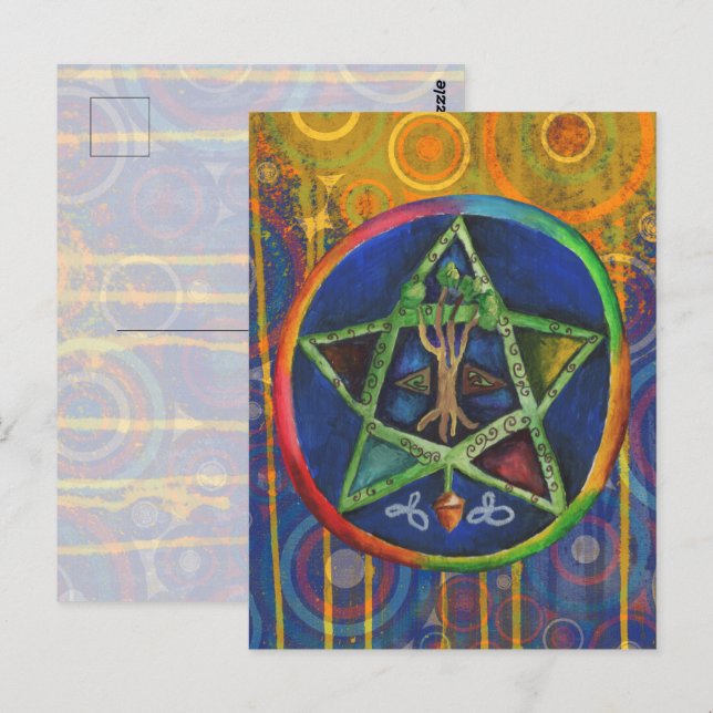 Carte Postale Étoile de Vérité Celtique (Devant / Derrière)