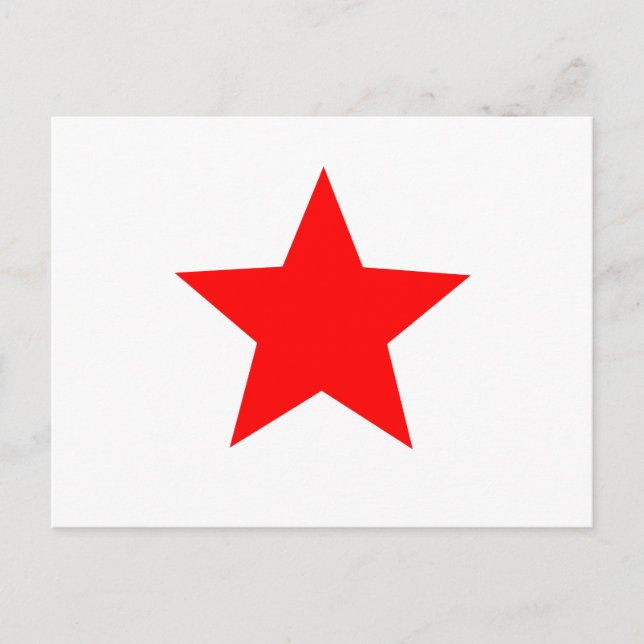 Carte Postale étoile rouge (Devant)