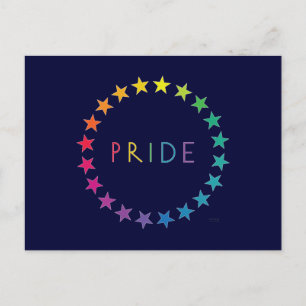 Carte Postale Étoiles arc-en-ciel gay pride