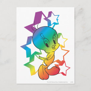 Carte Postale Étoiles arc-en-ciel TWEETY™