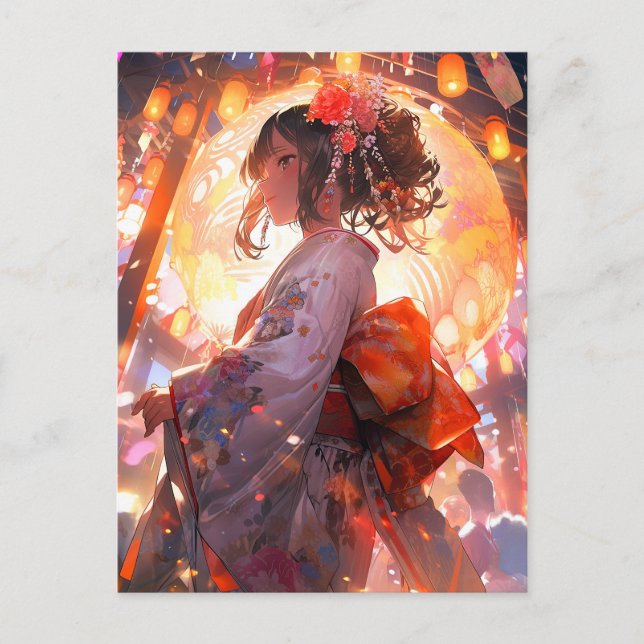 Carte Postale Étoiles de fille Anime (Devant)