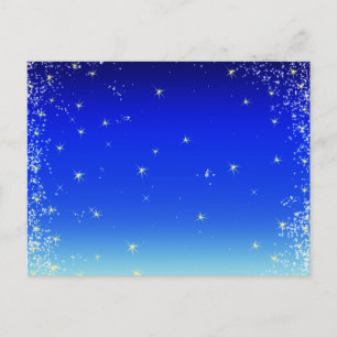 Carte Postale étoiles en bleu