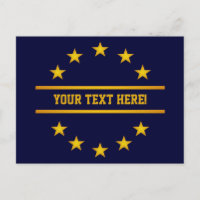 Carte postale ÉTOILES EN OR PERSONNALISÉES